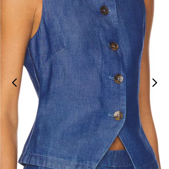 Denim Agathe Vest Top NWT by Lovers and Friends sz s - Picture 4 of 10